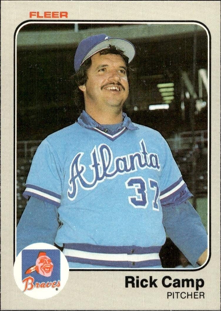 Rick Camp 1983 Fleer Rick Camp #133 baseball trading card front