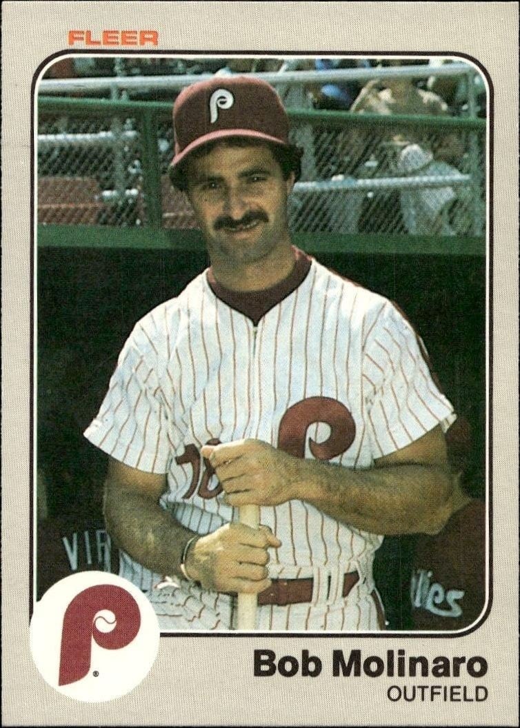 Bob Molinaro 1983 Fleer Bob Molinaro #167 baseball trading card front