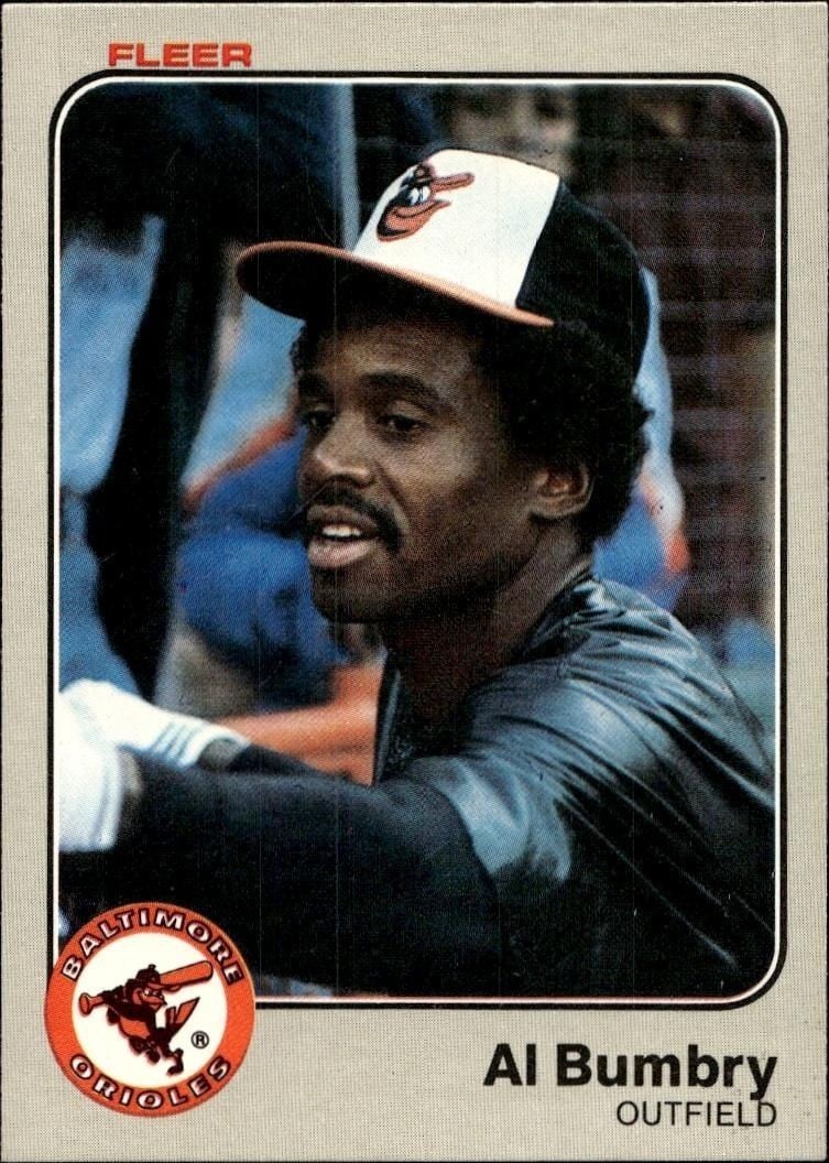 Al Bumbry 1983 Fleer Al Bumbry #54 baseball trading card front