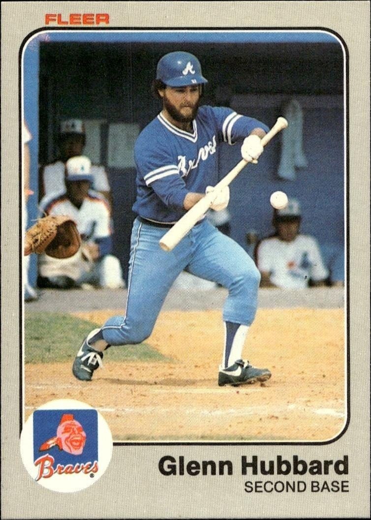 1983 Fleer Glenn Hubbard #139 trading card
