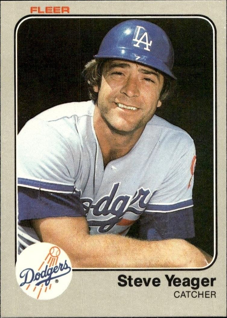 Steve Yeager 1983 Fleer Steve Yeager #227 baseball trading card front