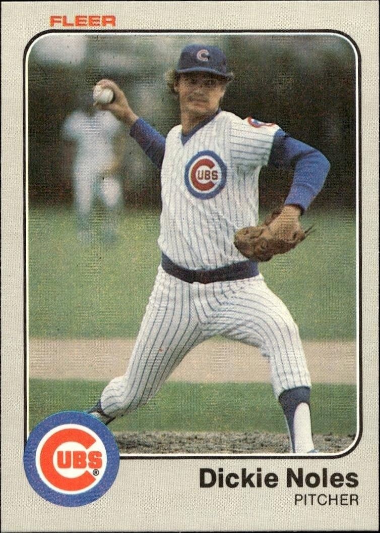 Dickie Noles 1983 Fleer Dickie Noles #504 baseball trading card front