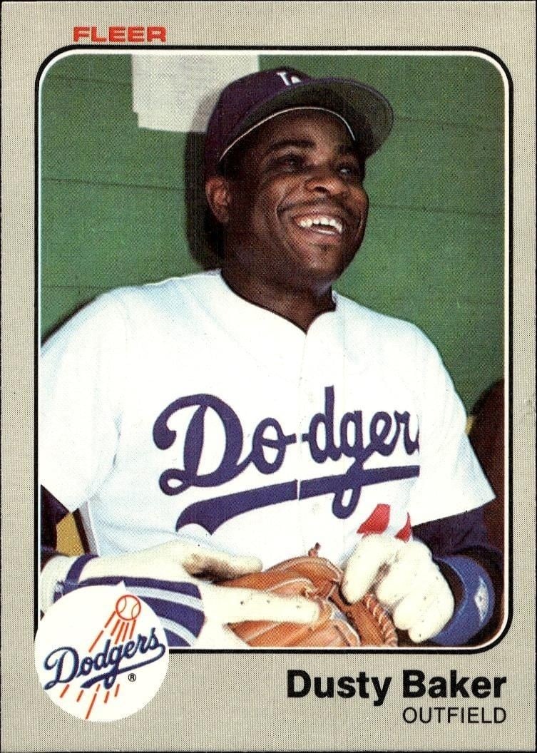 Dusty Baker 1983 Fleer Dusty Baker #201 baseball trading card front