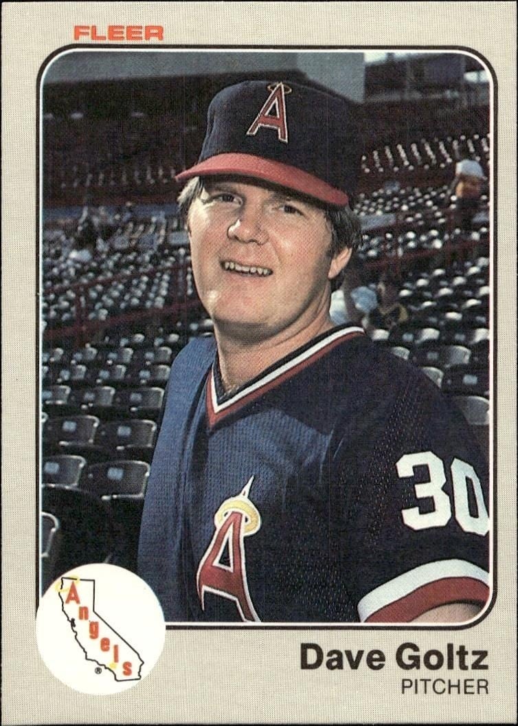 Dave Goltz 1983 Fleer Dave Goltz #90 baseball trading card front