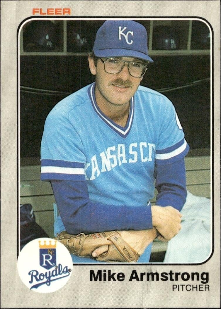 Mike Armstrong 1983 Fleer Mike Armstrong #105 baseball trading card front