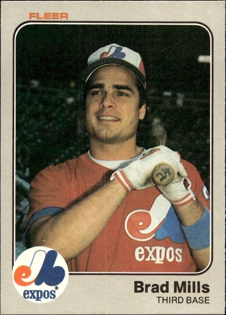 Brad Mills 1983 Fleer Brad Mills #288 baseball trading card front
