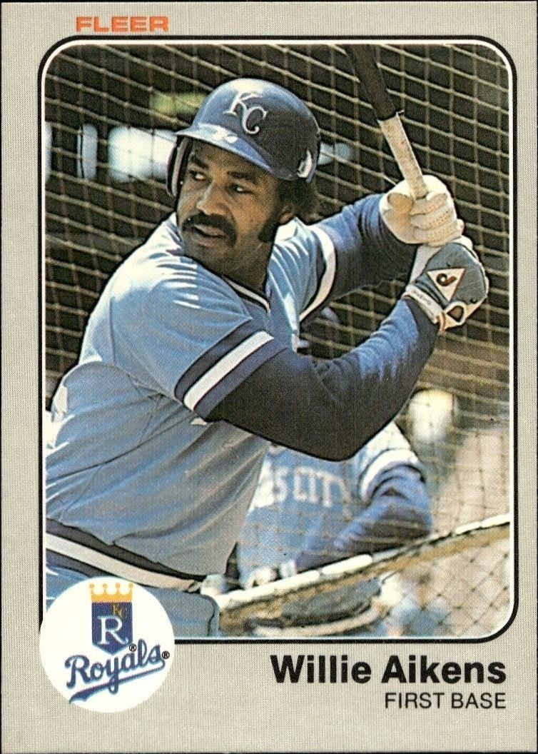 Willie Aikens 1983 Fleer Willie Aikens #104 baseball trading card front