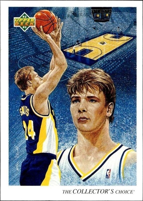 Rik Smits 1992-93 Upper Deck #52 Basketball Trading Card - Front 1992-93 Upper Deck Rik Smits #52 basketball trading card front
