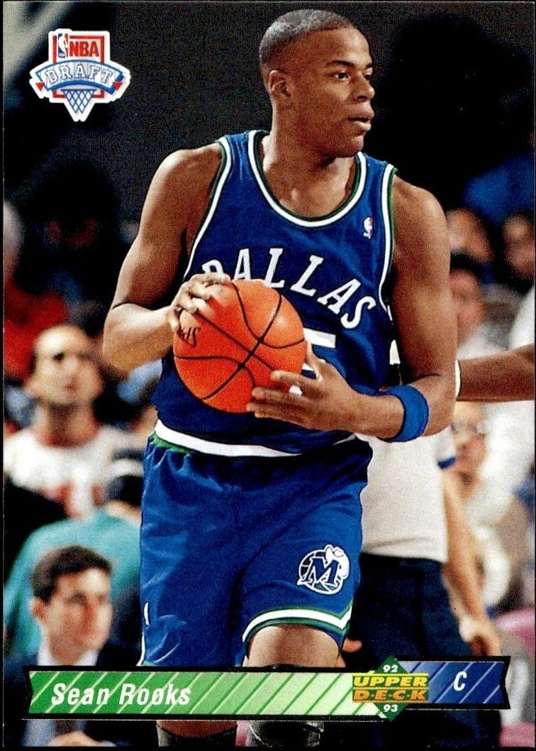 Sean Rooks 1992 Upper Deck Sean Rooks #19 basketball trading card front