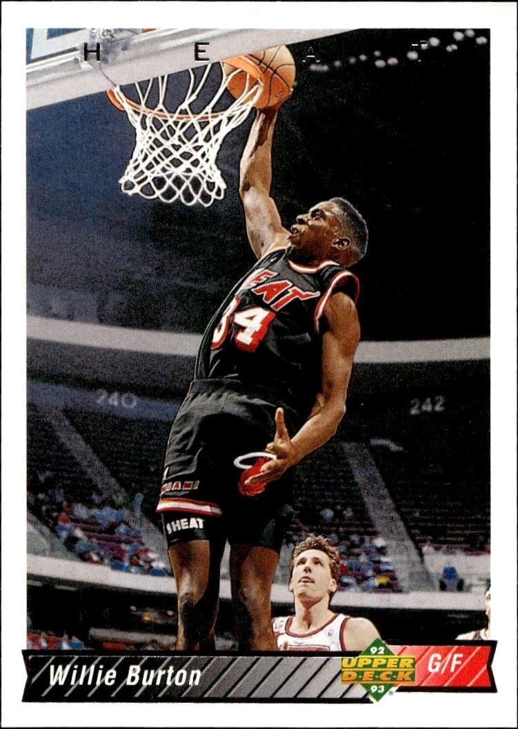 Willie Burton 1992 Upper Deck Willie Burton #128 basketball trading card front