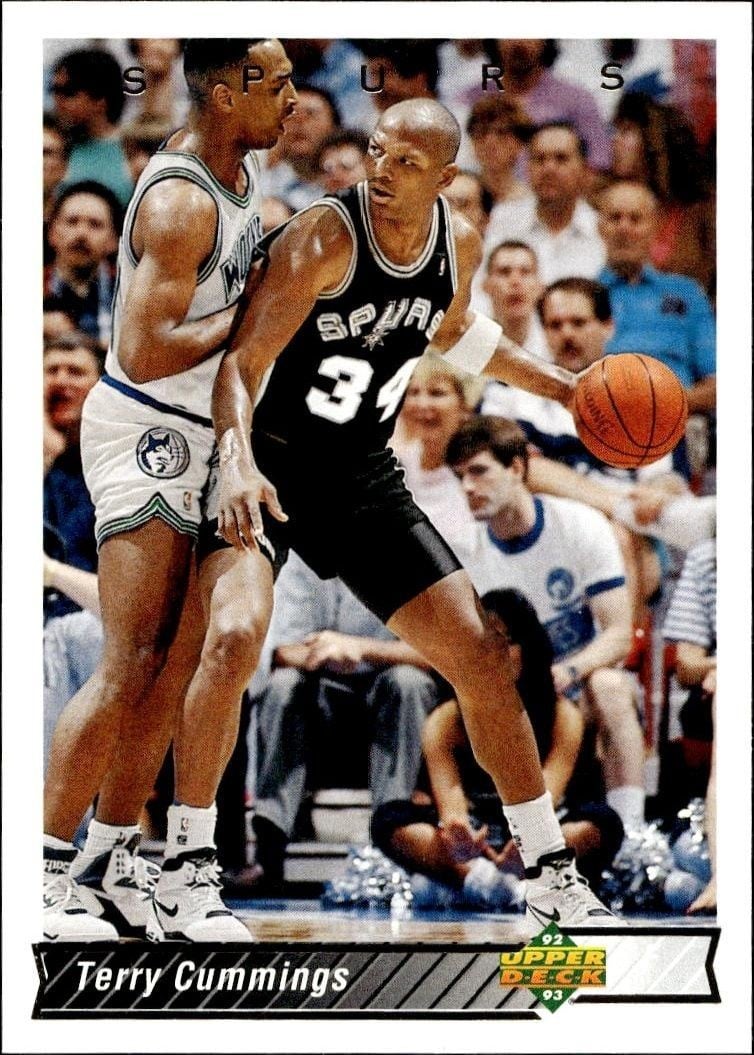 1992-93 Upper-Deck Terry Cummings #168 trading card