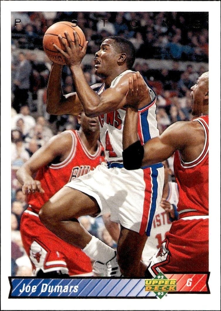 Joe Dumars 1992 Upper Deck Joe Dumars #268 basketball trading card front