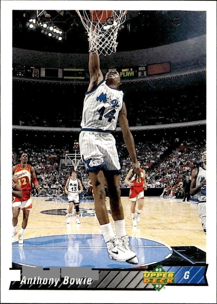 1992-93 Upper-Deck Anthony Bowie #206 trading card