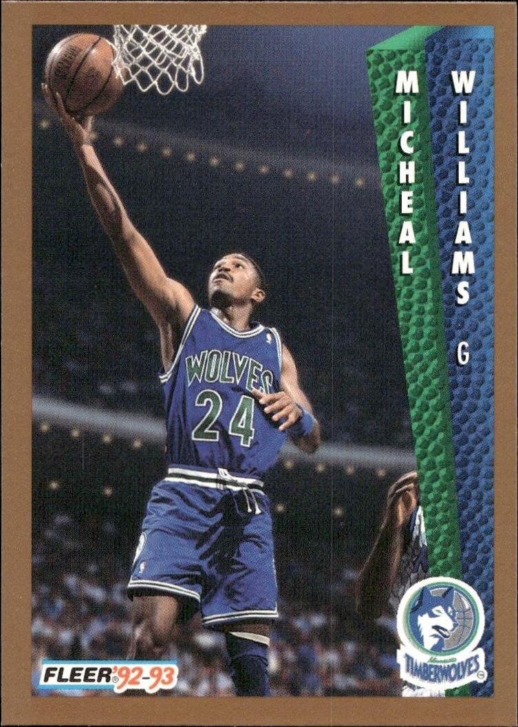 Micheal Williams 1992 Fleer Micheal Williams #384 basketball trading card front