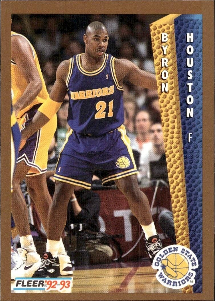 Byron Houston 1992 Fleer Byron Houston #340 basketball trading card front