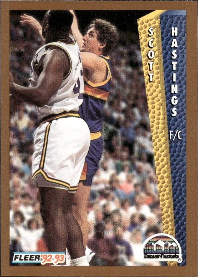 Scott Hastings 1992 Fleer Scott Hastings #329 basketball trading card front