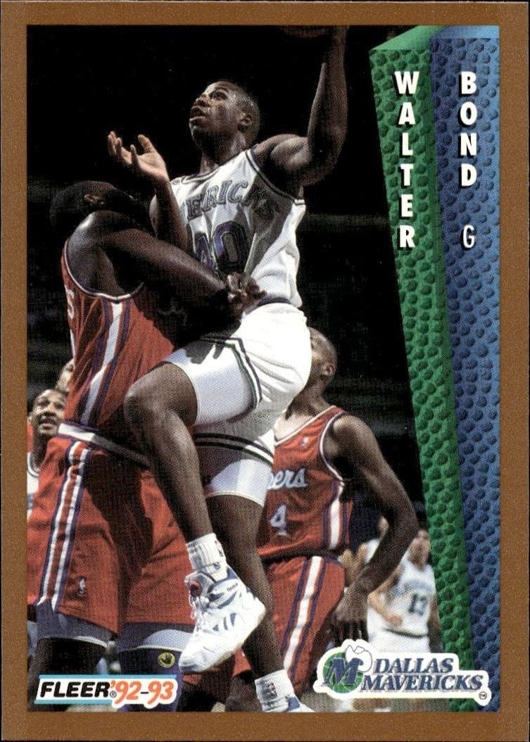 Walter Bond 1992 Fleer Walter Bond #322 basketball trading card front