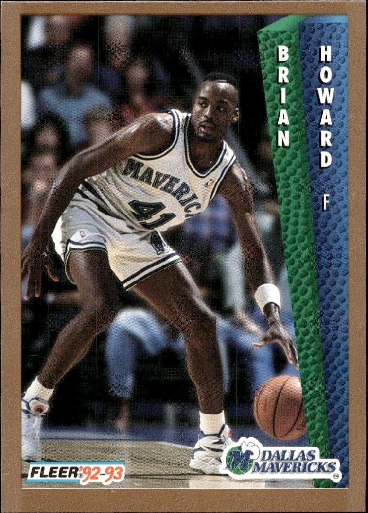 Brian Howard 1992 Fleer Brian Howard #323 basketball trading card front