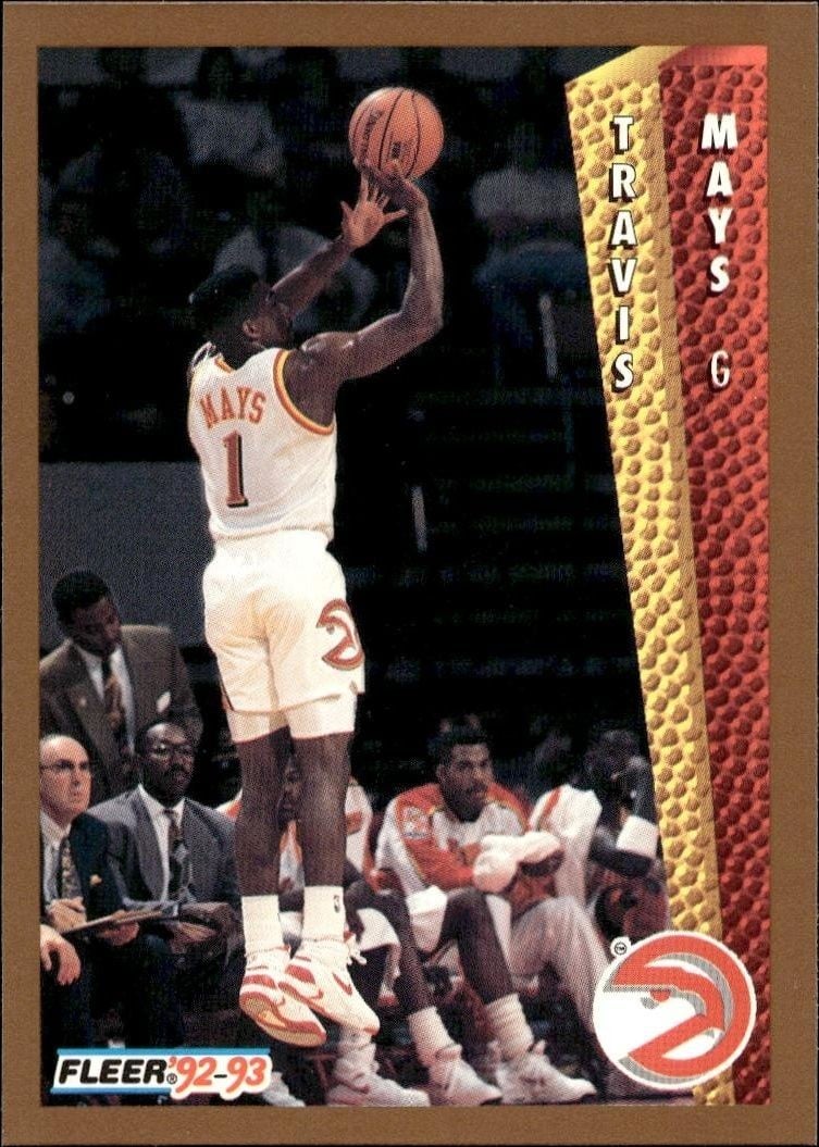 1992-93 Fleer Travis Mays #303 trading card