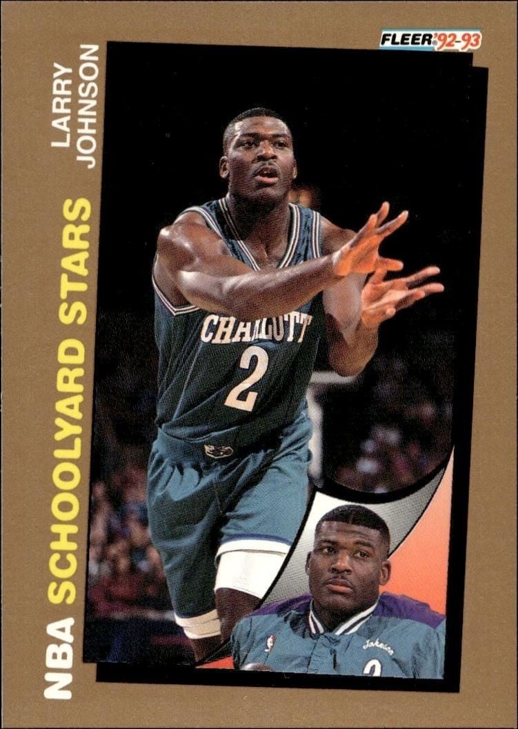 Larry Johnson 1992 Fleer Larry Johnson #259 basketball trading card front