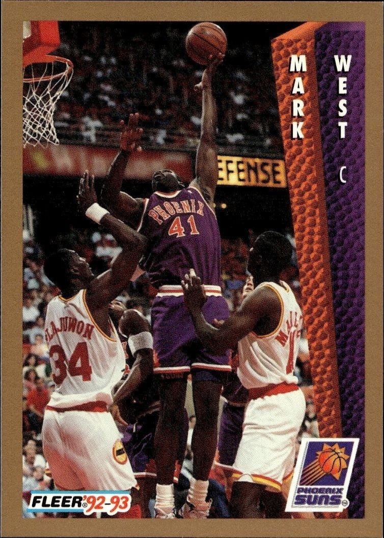 Mark West 1992 Fleer Mark West #183 basketball trading card front