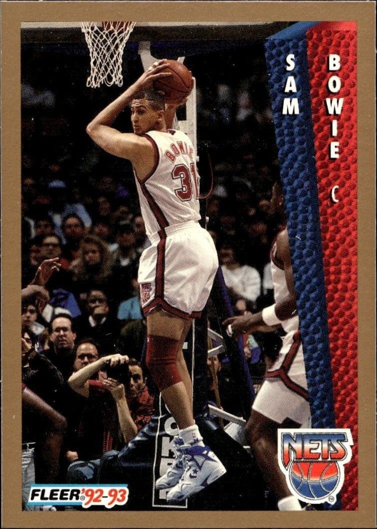 Sam Bowie 1992 Fleer Sam Bowie #142 basketball trading card front
