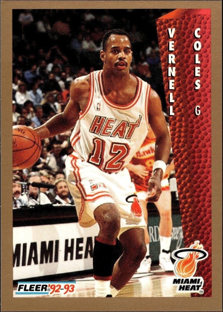 Vernell Coles 1992 Fleer Vernell Coles #116 basketball trading card front