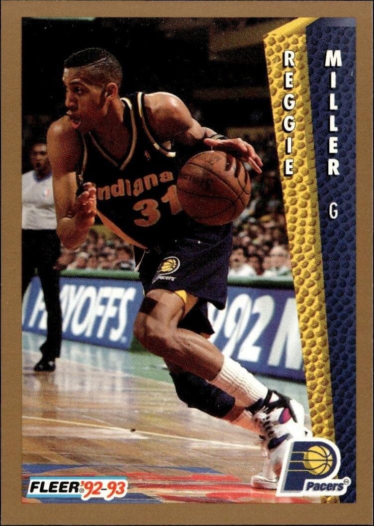 1992-93 Fleer Reggie Miller #91 trading card