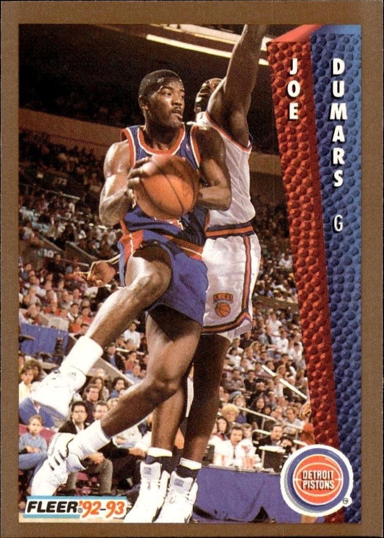 Joe Dumars 1992 Fleer Joe Dumars #63 basketball trading card front