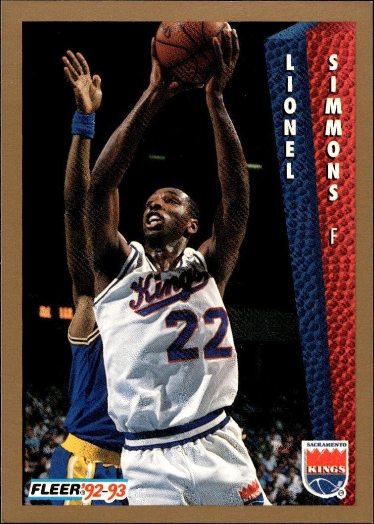 1992-93 Fleer Lionel Simmons #46 trading card