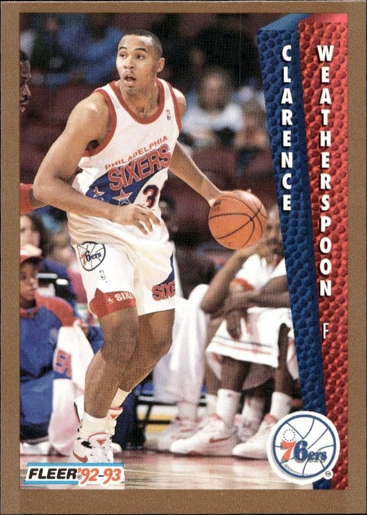 1992-93 Fleer Clarence Weatherspoon #40 trading card