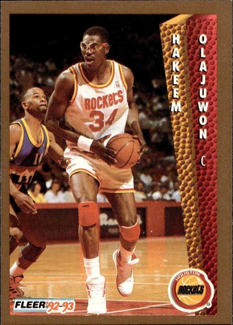 1992-93 Fleer Hakeem Olajuwon #19 trading card