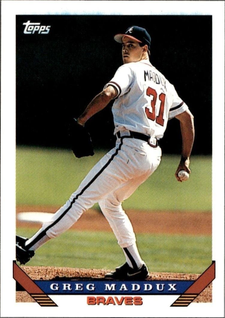 1993 Topps Traded Greg Maddux #54T trading card