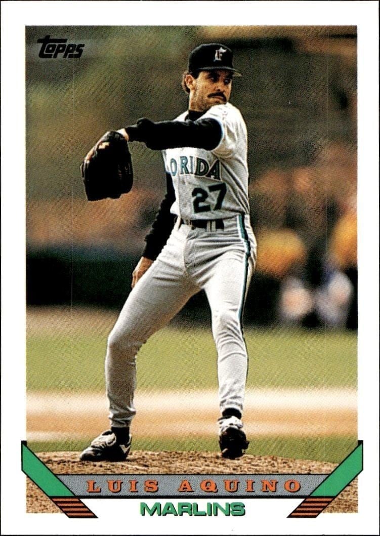 Luis Aquino 1993 Topps Traded Luis Aquino #76T baseball trading card front