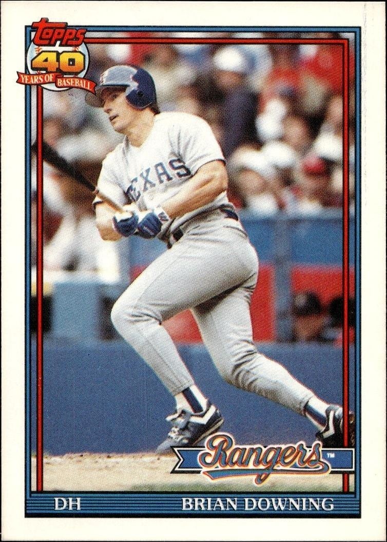 Brian Downing 1991 Topps Traded Brian Downing #33T baseball trading card front