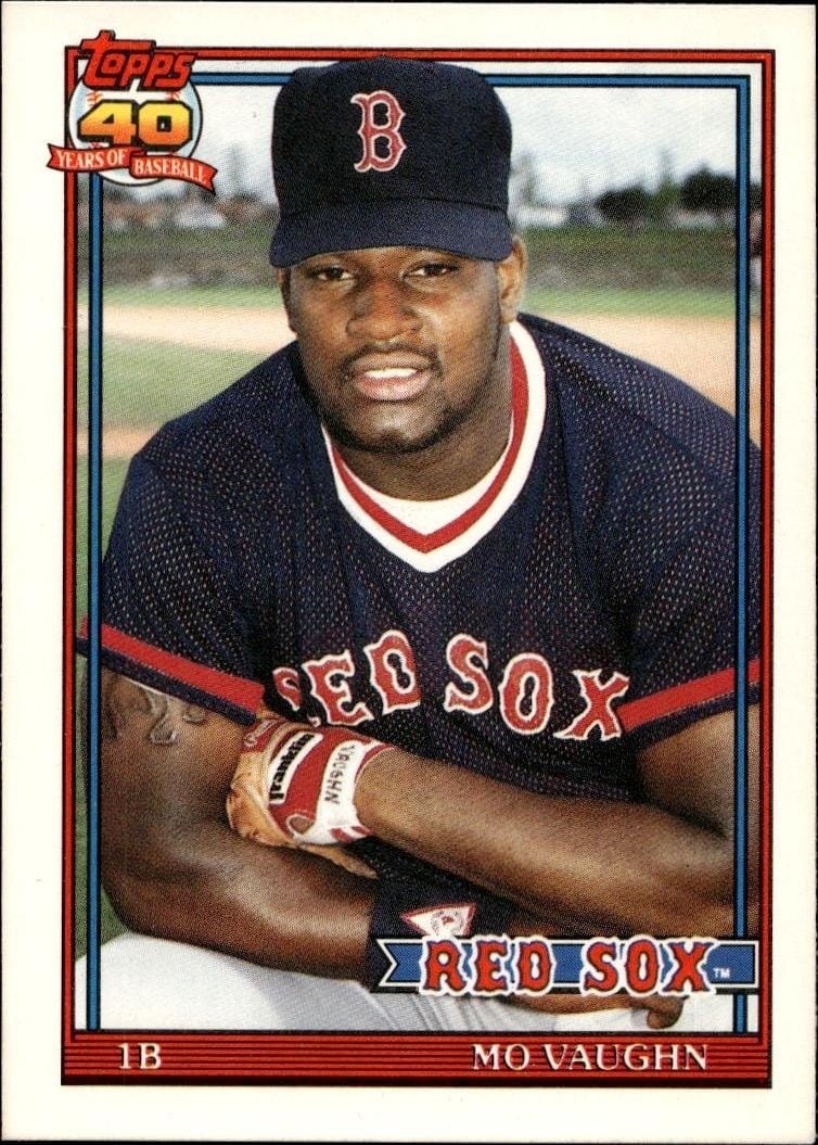 Mo Vaughn 1991 Topps Traded Mo Vaughn #123T baseball trading card front