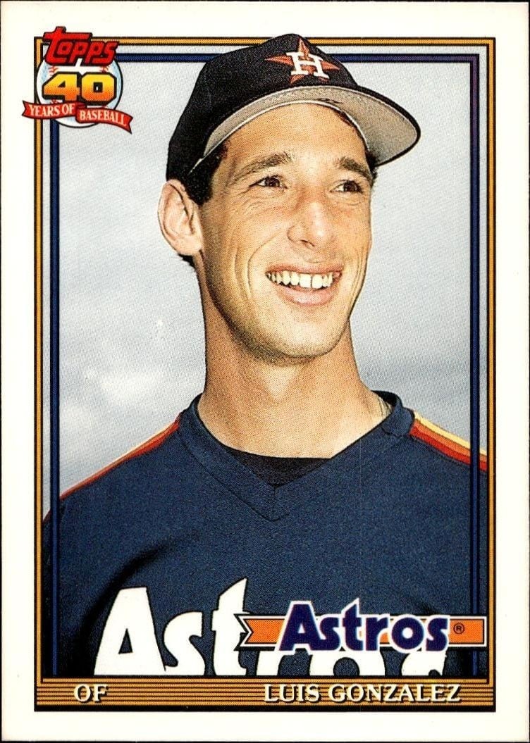 Luis Gonzalez 1991 Topps Traded Luis Gonzalez #48T baseball trading card front