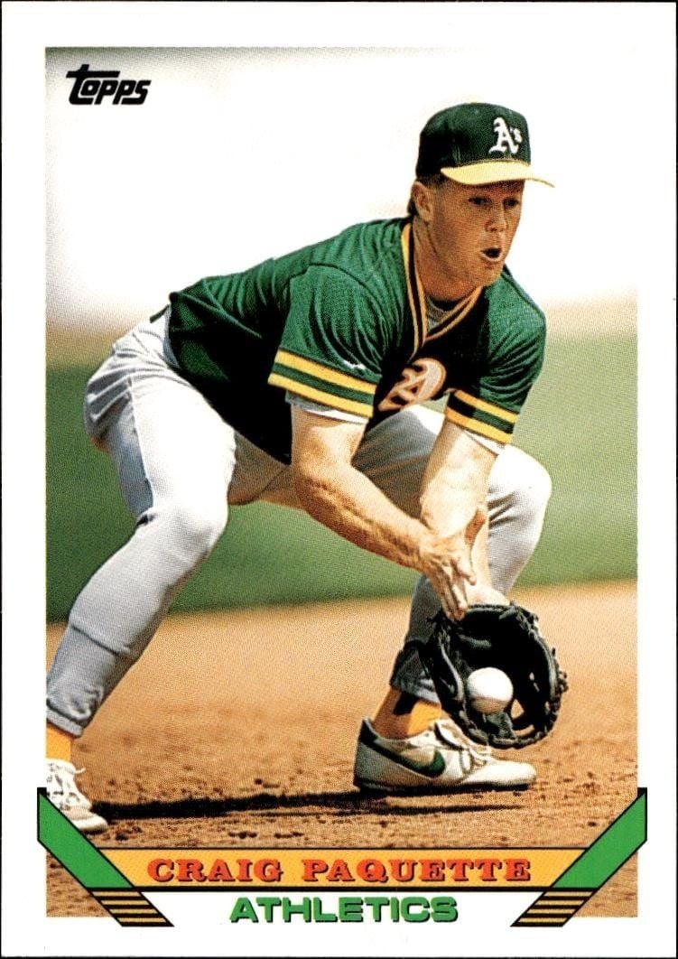 Craig Paquette 1993 Topps Traded Craig Paquette #38T baseball trading card front