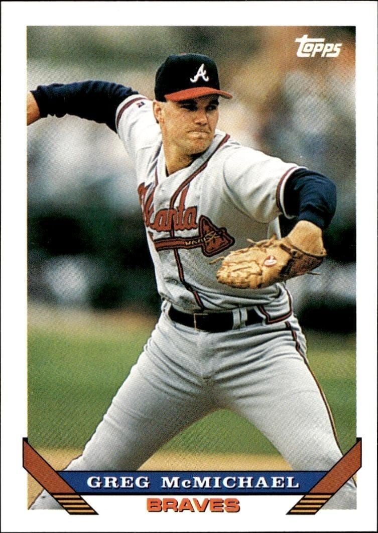 Greg McMichael 1993 Topps Traded Greg McMichael #6T baseball trading card front