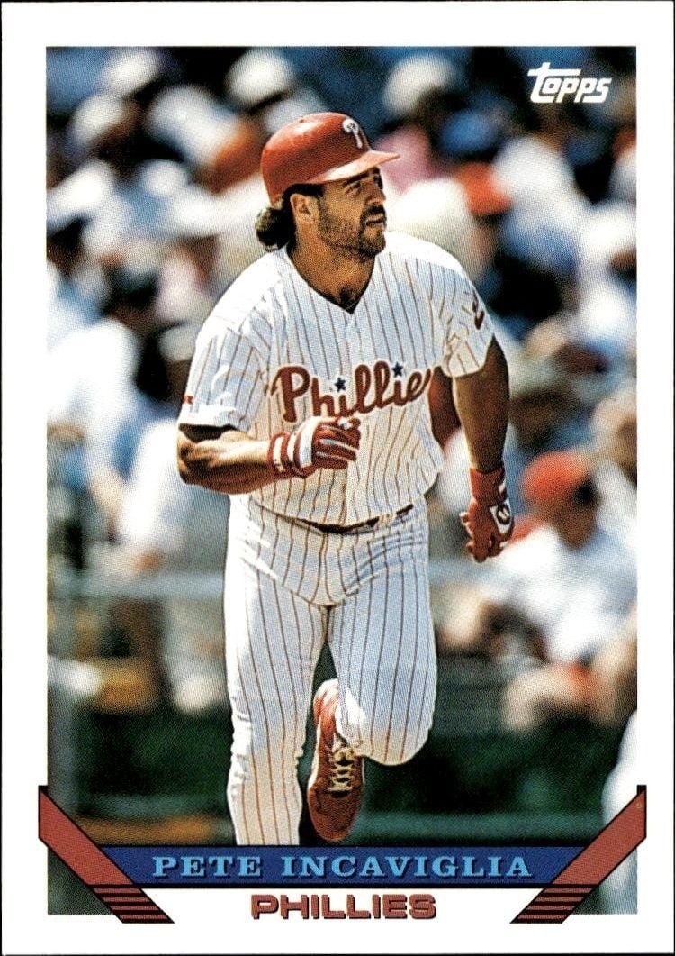 Pete Incaviglia 1993 Topps Traded Pete Incaviglia #73T baseball trading card front