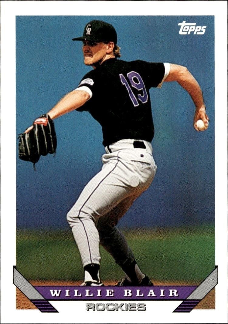 Willie Blair 1993 Topps Traded Willie Blair #96T baseball trading card front