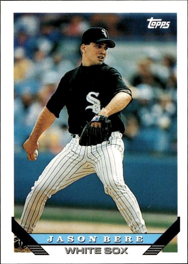 Jason Bere 1993 Topps Traded Jason Bere #26T baseball trading card front