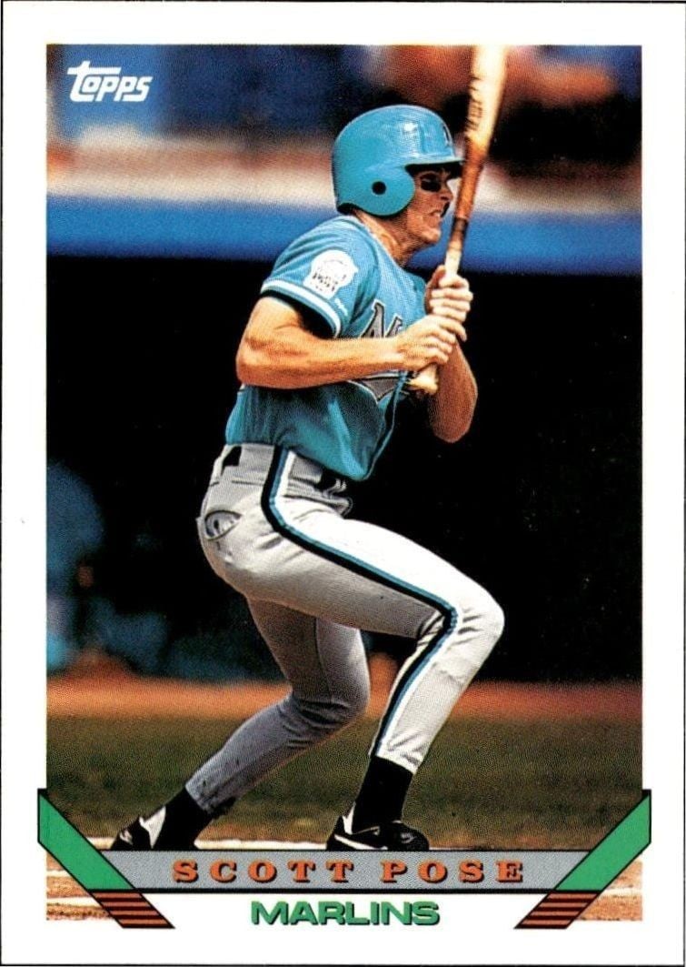 Scott Pose 1993 Topps Traded Scott Pose #113T baseball trading card front