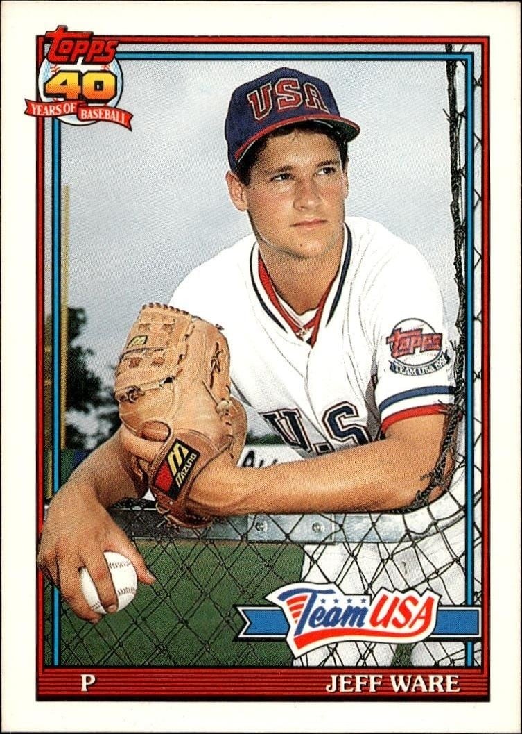 Jeff Ware 1991 Topps Traded Jeff Ware #124T baseball trading card front