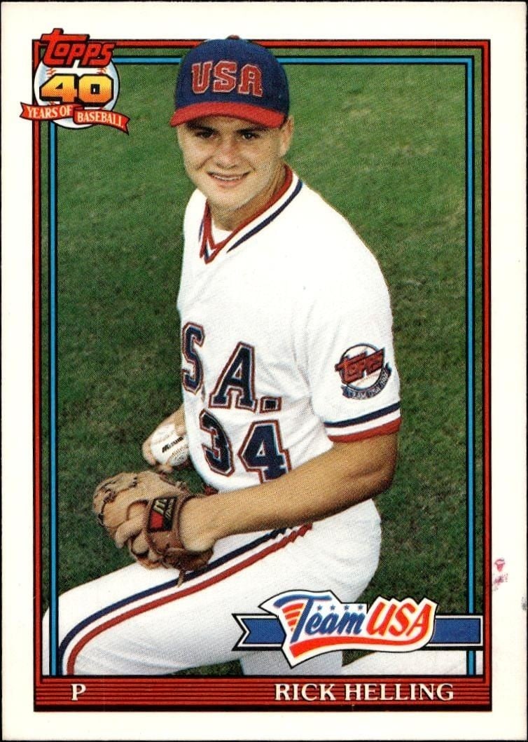 Rick Helling 1991 Topps Traded Rick Helling #54T baseball trading card front