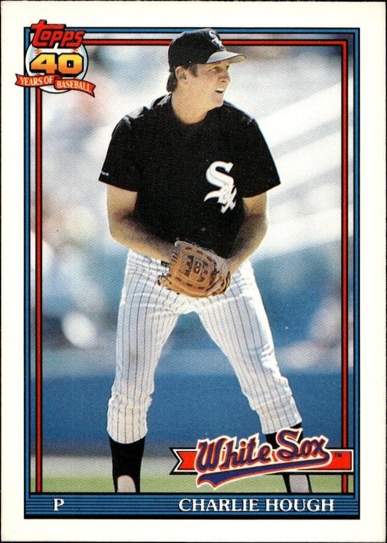 Charlie Hough 1991 Topps Traded Charlie Hough #56T baseball trading card front