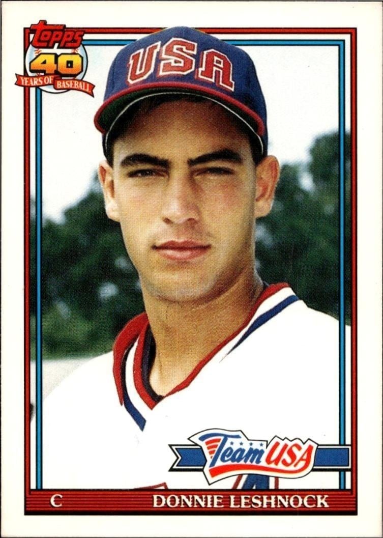 Donnie Leshnock 1991 Topps Traded Donnie Leshnock #72T baseball trading card front