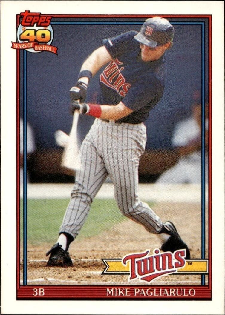 Mike Pagliarulo 1991 Topps Traded Mike Pagliarulo #87T baseball trading card front