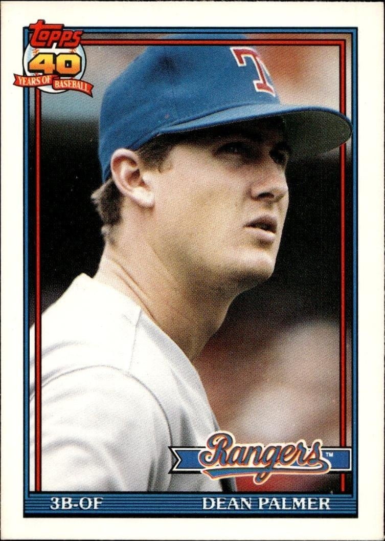 Dean Palmer 1991 Topps Traded Dean Palmer #88T baseball trading card front