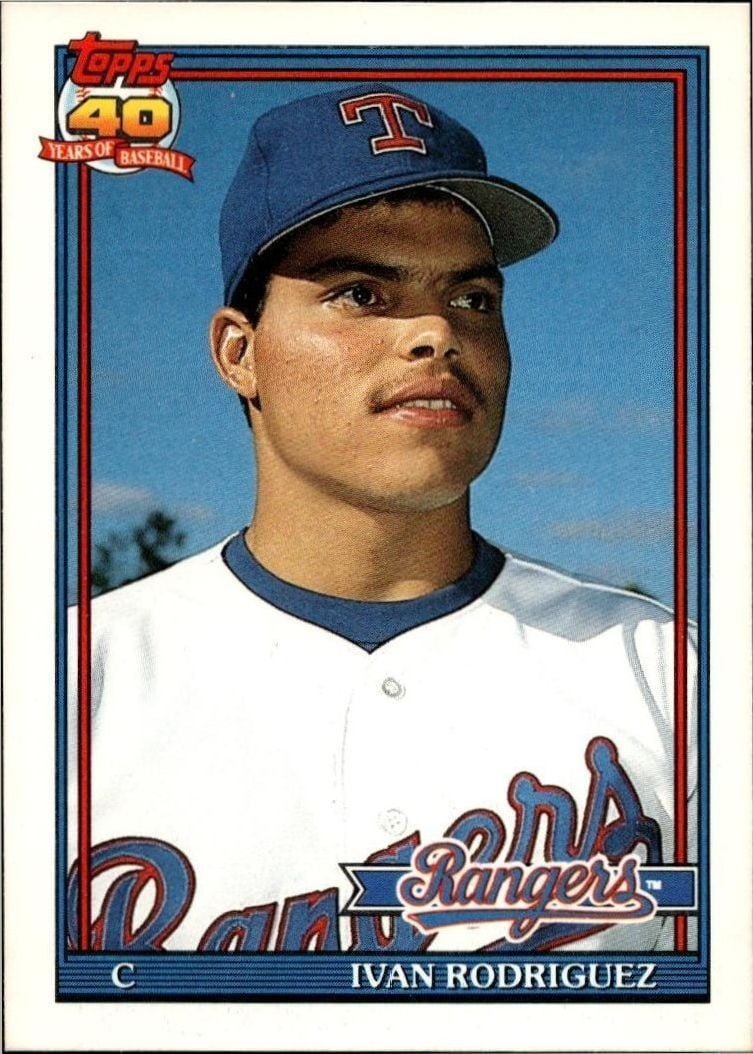 Ivan Rodriguez 1991 Topps Traded Ivan Rodriguez #101T baseball trading card front